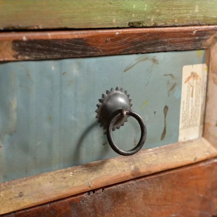 Reclaimed Cabinet Solid Wood with 4 Drawers - Image 3