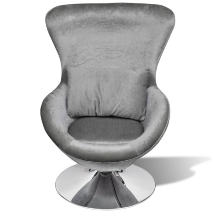 Armchair with Egg Shape Silver - Image 2