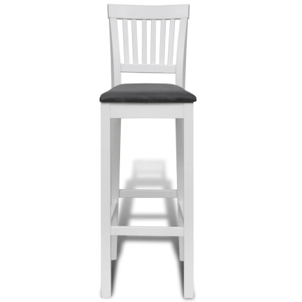 Bar Chairs 2 pcs White Fabric - Image 2