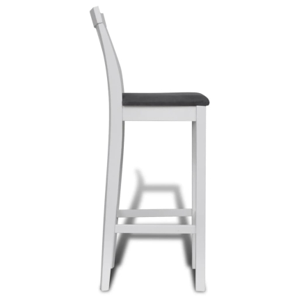 Bar Chairs 2 pcs White Fabric - Image 5