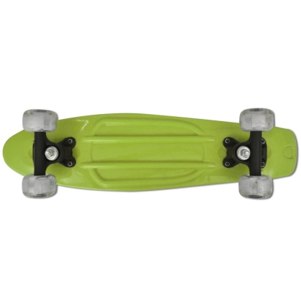 Green Retro Skateboard with LED Wheels - Image 2