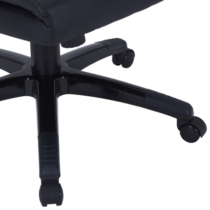 Black Artificial Leather Swivel Chair Adjustable - Image 5