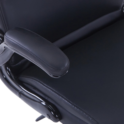 Black Artificial Leather Swivel Chair Adjustable - Image 6