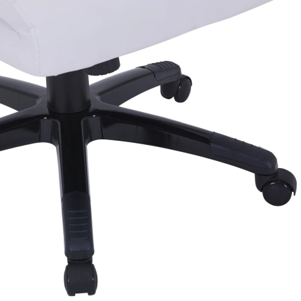 White Artificial Leather Swivel Chair Adjustable - Image 6