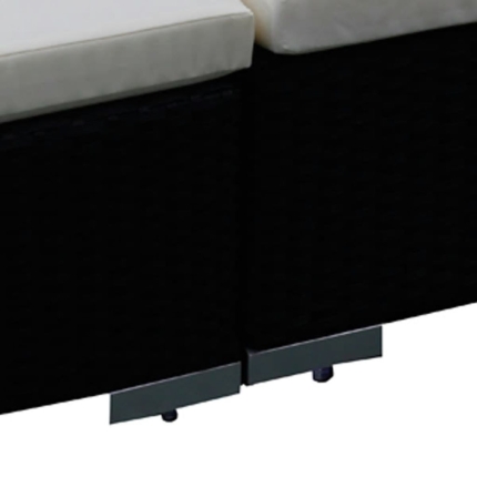 6 Piece Garden Lounge Set with Cushions Poly Rattan Black - Image 6