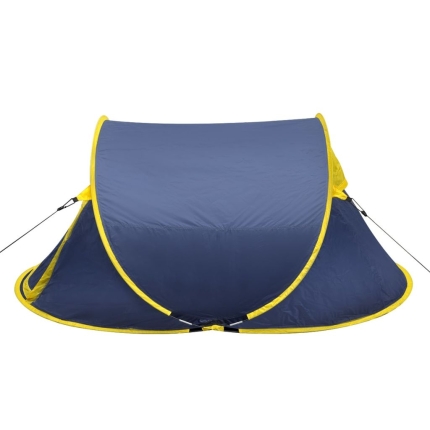 Pop-up Camping Tent 2 Persons Navy Blue / Yellow - Image 2