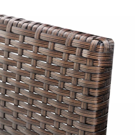 3 Piece Garden Lounge Set with Cushions Poly Rattan Brown - Image 6
