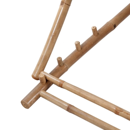 Outdoor Deck Chair Bamboo and Canvas - Image 2