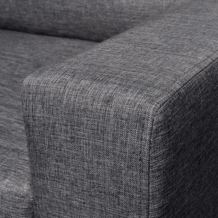 Sofa 2-Seater Fabric Dark Grey - Image 3
