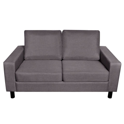 Sofa 2-Seater Fabric Dark Grey - Image 4