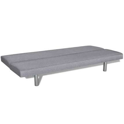Sofa Bed Light Grey Polyester - Image 3