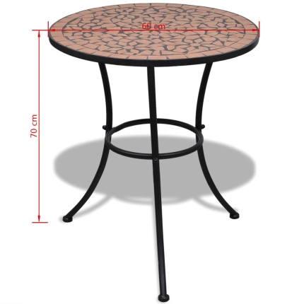Bistro Table Terracotta 60 cm Mosaic - Image 5
