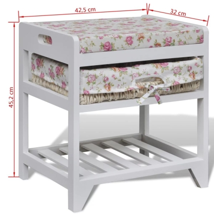 Storage Bench with Shoe Rack and Storage Basket Wood - Image 5