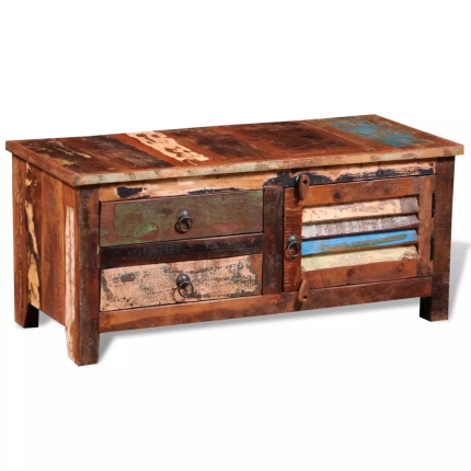 Reclaimed TV Hi-Fi Cabinet Side Cabinet Solid Wood - Image 4