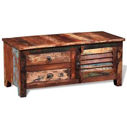 Reclaimed TV Hi-Fi Cabinet Side Cabinet Solid Wood - Image 6