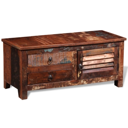 Reclaimed TV Hi-Fi Cabinet Side Cabinet Solid Wood - Image 7