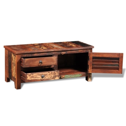 Reclaimed TV Hi-Fi Cabinet Side Cabinet Solid Wood - Image 9