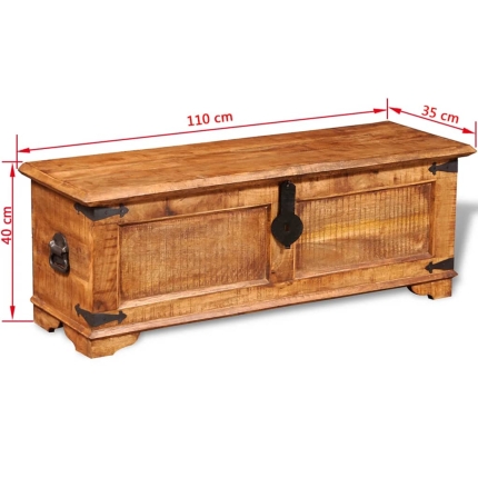 Storage Chest Rough Mango Wood - Image 10