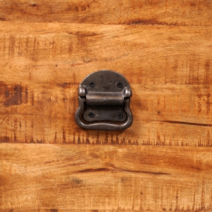 Storage Chest Cubic Rough Mango Wood - Image 3