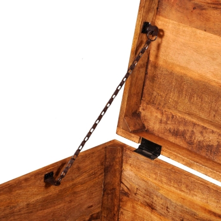 Storage Chest Cubic Rough Mango Wood - Image 10