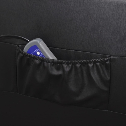 Massage Chair Black Faux Leather - Image 2