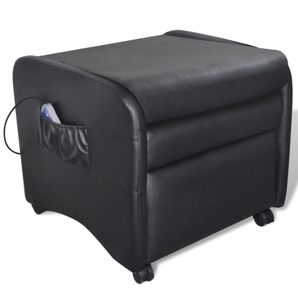 Massage Chair Black Faux Leather - Image 4