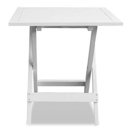 Bistro Table White 46x46x47 cm Solid Acacia Wood - Image 2