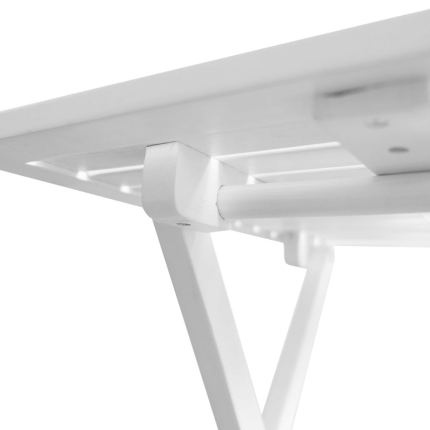 Bistro Table White 46x46x47 cm Solid Acacia Wood - Image 3