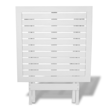 Bistro Table White 46x46x47 cm Solid Acacia Wood - Image 4
