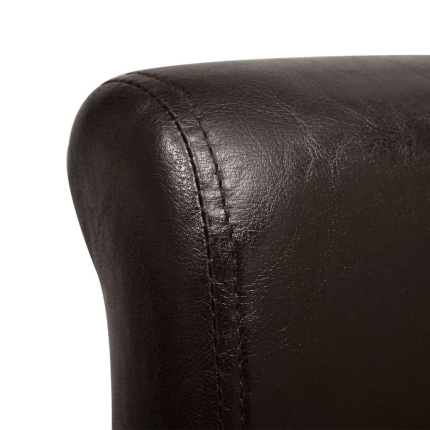 Dining Chairs 2 pcs Brown Faux Leather - Image 3