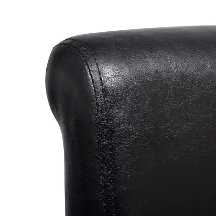 Dining Chairs 2 pcs Black Faux Leather - Image 4