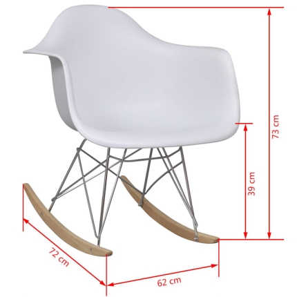 Rocking Chair White Plastic - Image 5