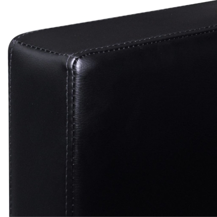 Sectional Sofa 3-Seater Artificial Leather Black - Image 7