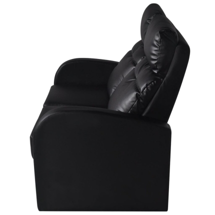 Recliner 2-seat Artificial Leather Black - Image 5