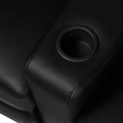 Recliner 3-seat Artificial Leather Black - Image 5