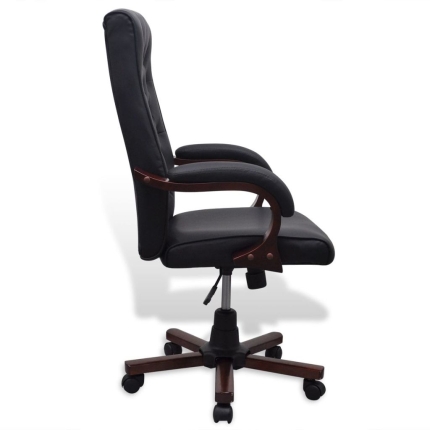 Chesterfield Office Chair Artificial Leather Black - Image 3