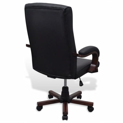 Chesterfield Office Chair Artificial Leather Black - Image 4