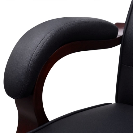 Chesterfield Office Chair Artificial Leather Black - Image 5