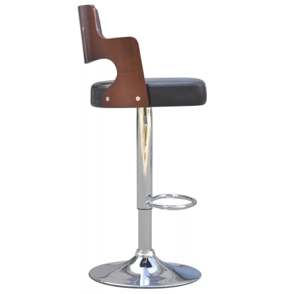 Bar Stools 2 pcs Black Faux Leather - Image 3