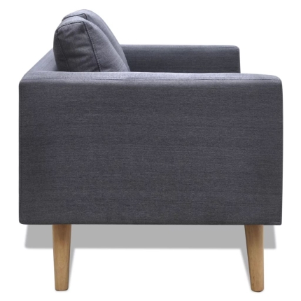 Sofa 2-Seater Fabric Dark Grey - Image 2