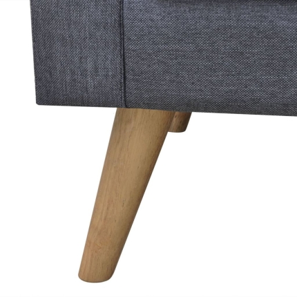 Sofa 2-Seater Fabric Dark Grey - Image 4