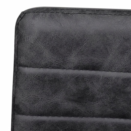 Dining Chairs 2 pcs Black Faux Leather - Image 7