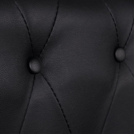 Chesterfield 2-Seater Artificial Leather Black - Image 3