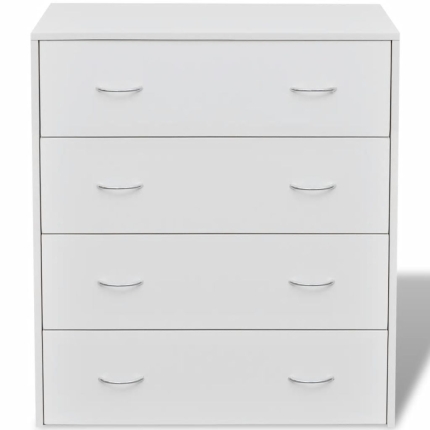 Sideboard with 4 Drawers 60x30.5x71 cm White - Image 4
