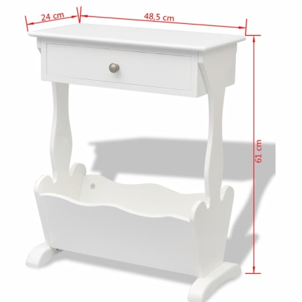 Magazine Rack "Melrose" White - Image 6