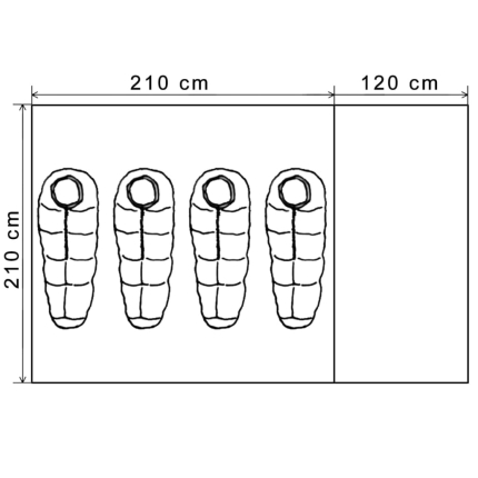 4-person Tent Green - Image 9