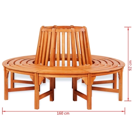 Tree Bench Ø 160 cm Wood - Image 3