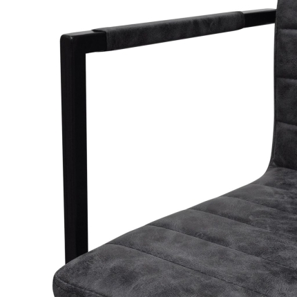 Dining Chairs 4 pcs Black Faux Leather - Image 6