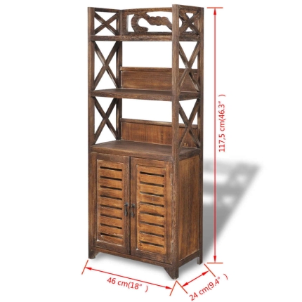 Bathroom Cabinet Albuquerque Wood Brown 46x24x117.5 cm - Image 6