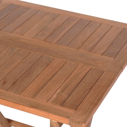 3 Piece Folding Bistro Set Solid Teak Wood - Image 6